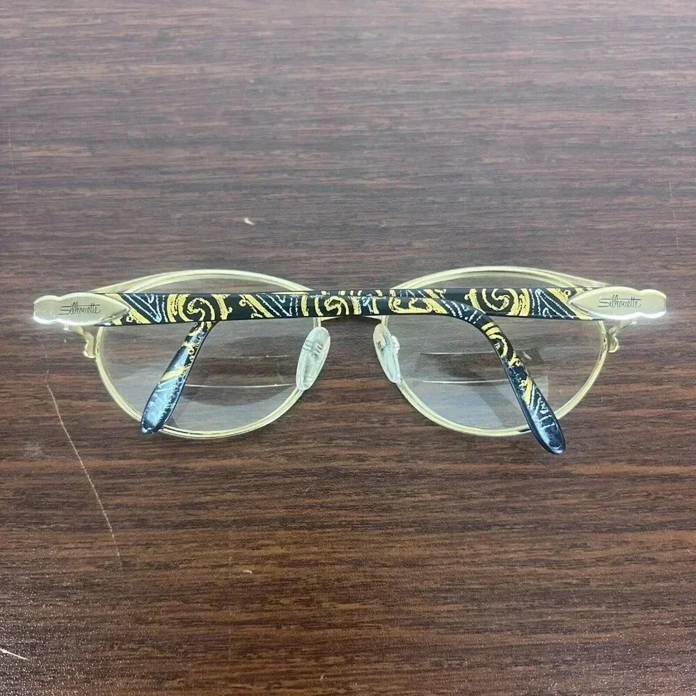 Vintage Silhouette M6264 Oval Glasses FRAME ONLY Women Tribal‎ Gold 56/17/135
